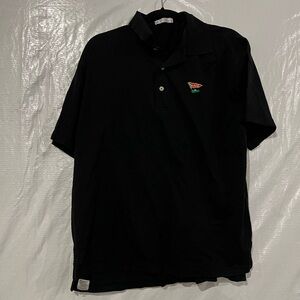 Peter Millar Black Polo Golf Shirt Size Medium